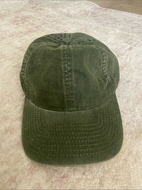 Men's Washed Olive Green Casual Baseball Cap